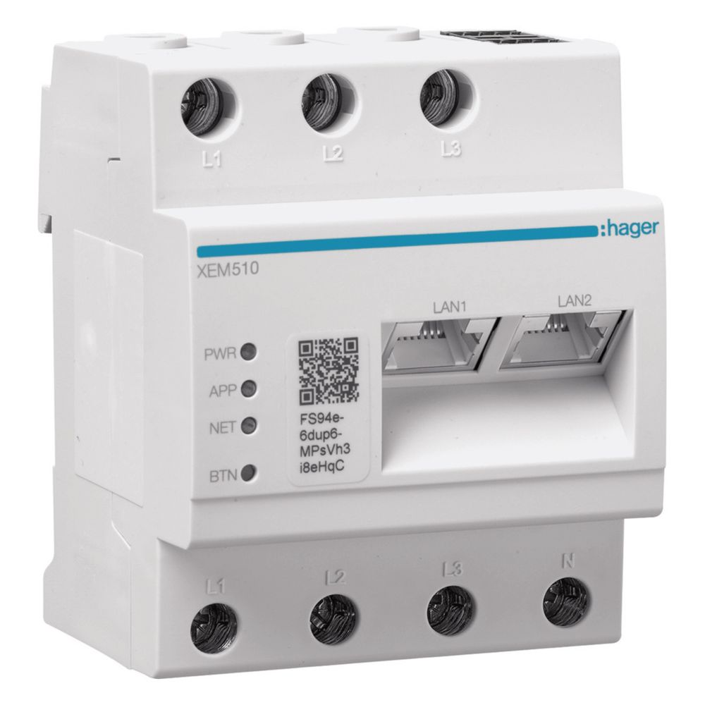 Gestionnaire de charge Hager pour borne de recharge électrique, statique/dynamique, local sans connexion backend