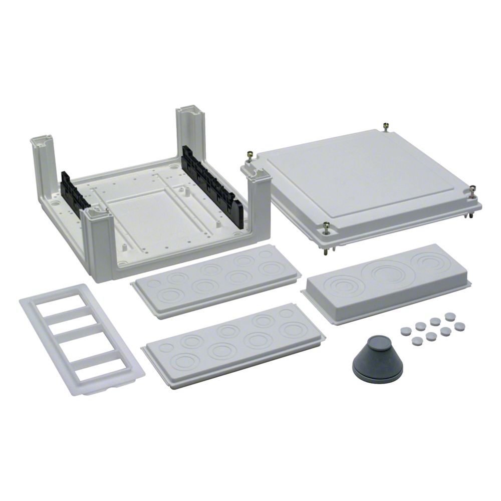 Boîte de connexion électrique Hager - 324x307x149 mm, IP54, classe II, pour profilés SaS 40 mm, latérale