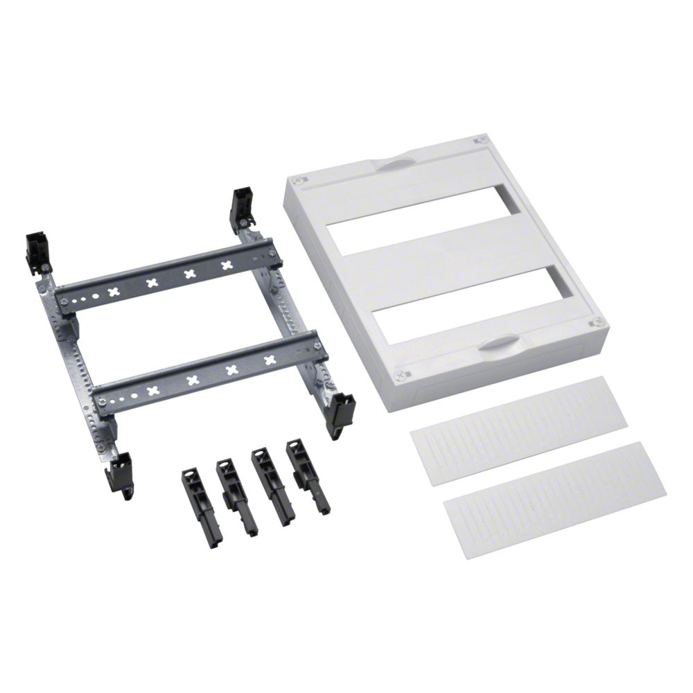 Hager module unifié N, 300x250 mm, pour appareils modulaires en montage horizontal, 2x12 PLE, avec cache obturateur