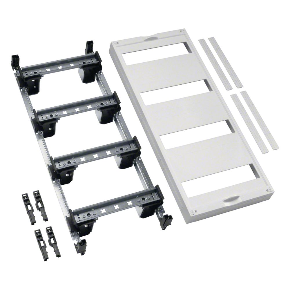 Bloc de montage Hager, univers N, 600x250 mm, pour appareils modulaires en montage horizontal, 4x12 PLE
