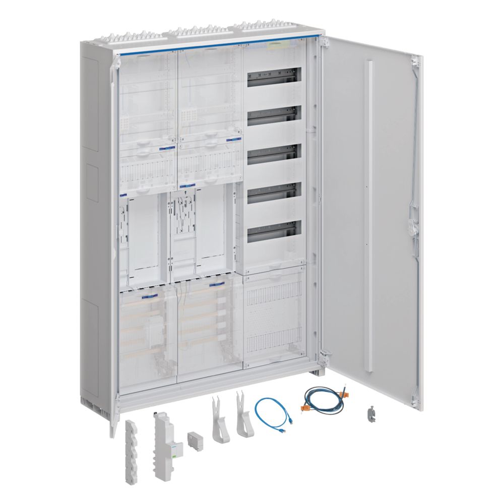 Armoire complète Hager, univers Z, 2 zones de comptage, BKE-I, APZ, VT5, H 1100 mm, 3 compartiments, ÜSS, ESA