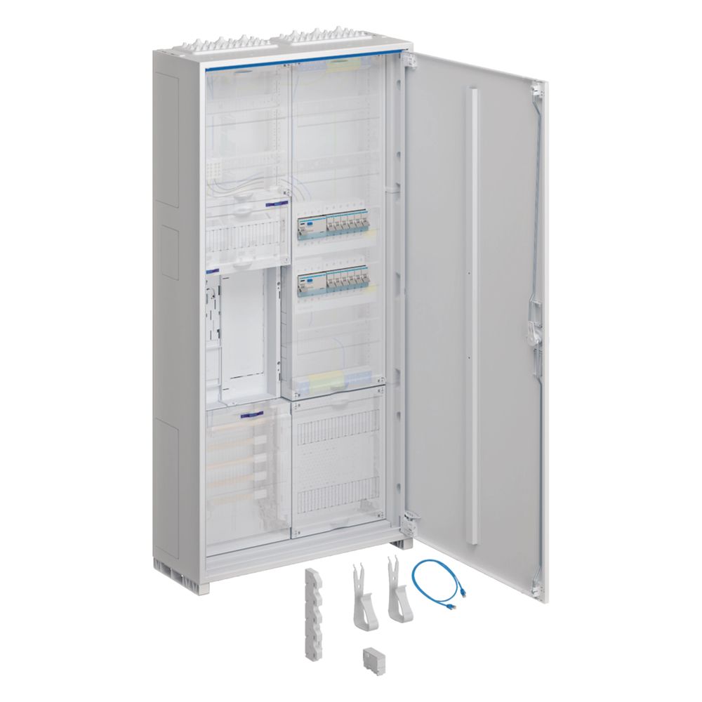 Hager Armoire complète univers Z, 1 ZP, BKE-I, APZ, VT5, H 1100mm, 2 champs, ESA, REG