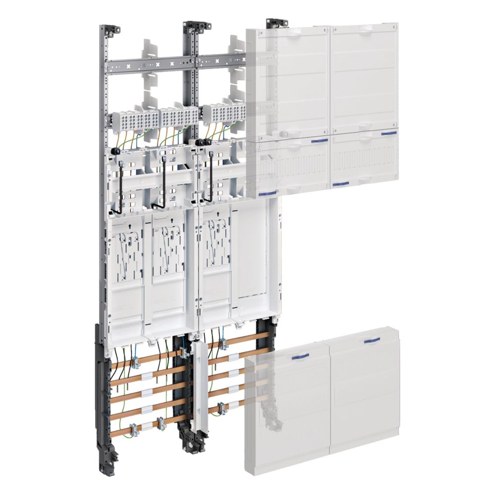 Hager Coffret complet, univers Z, 1050 mm, 3 emplacements de compteur, eHZ, DSS, 2 modules, exécution VEW-Saar