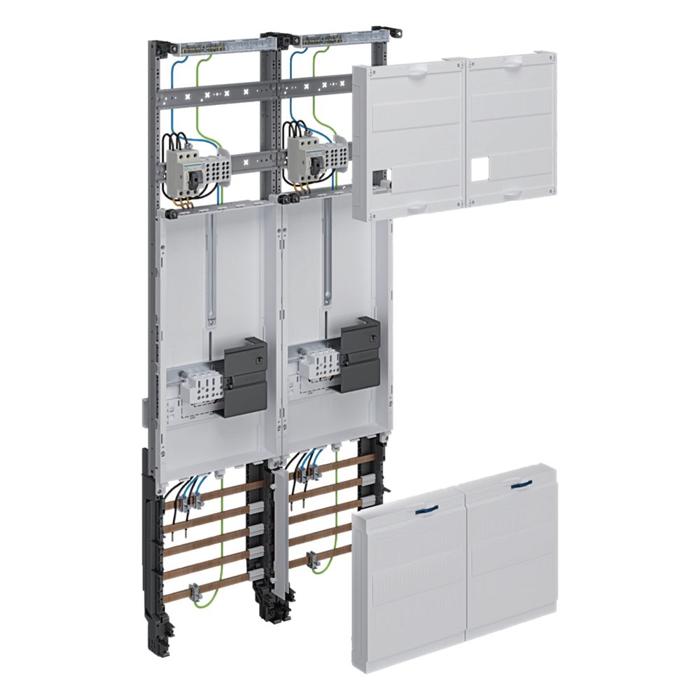 Hager tableau complet, univers Z, 1050 mm, 2 emplacements de compteur, 2 champs, exécution Hessen
