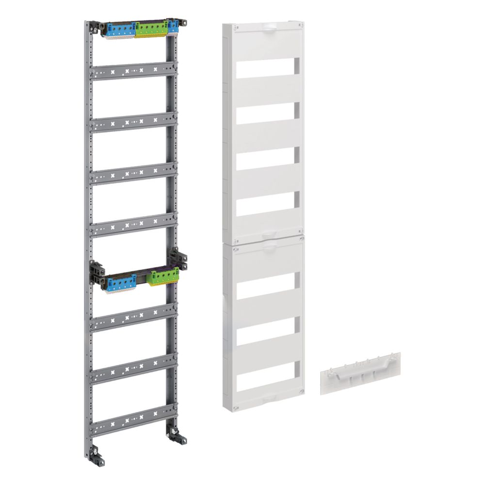 hager Plaque de distribution, univers Z, hauteur 1050mm, 7 rangées, 1 champ, bornes PE/N horizontales