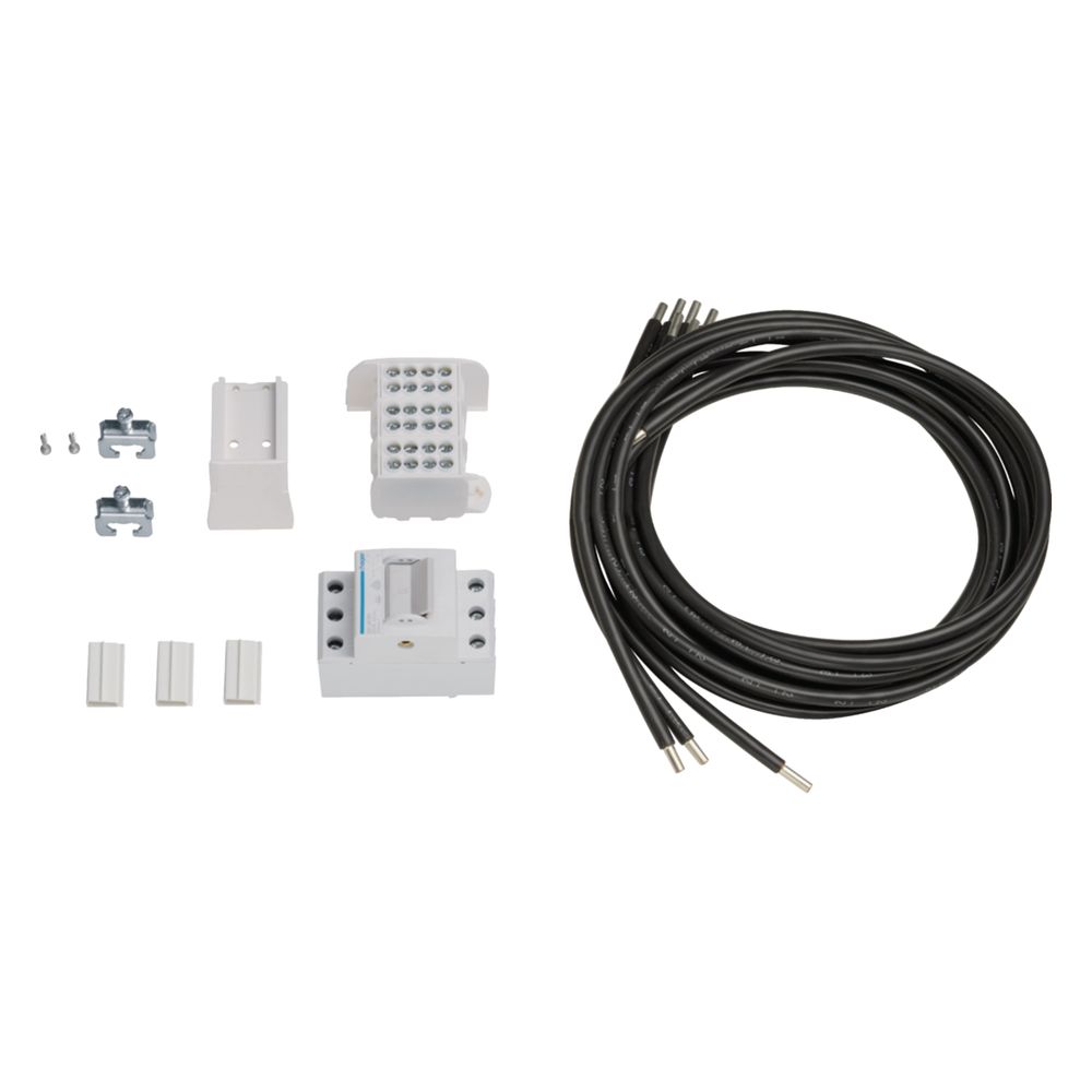 Kit d'équipement Hager univers Z, 16 mm², pour surintensité PV/Cascade, ZTP 750 mm jusqu'à 44 A courant permanent