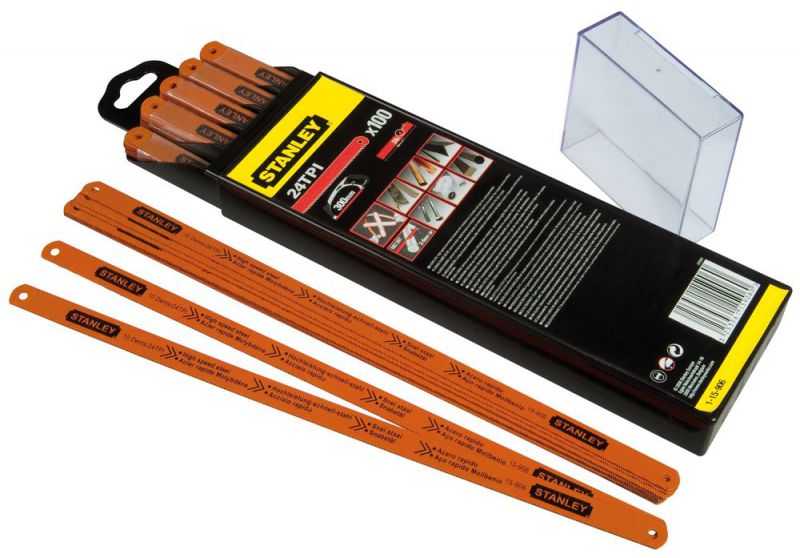 Lames de scie à métaux HSS molybdène Rubis STANLEY, L. 300 mm, 5 pièces (1x18Z, 3x24Z, 1x32Z) — lot de 5 pièces