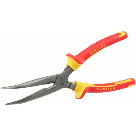Pince plate-ronde Stanley FATMAX VDE courbée, 200 mm