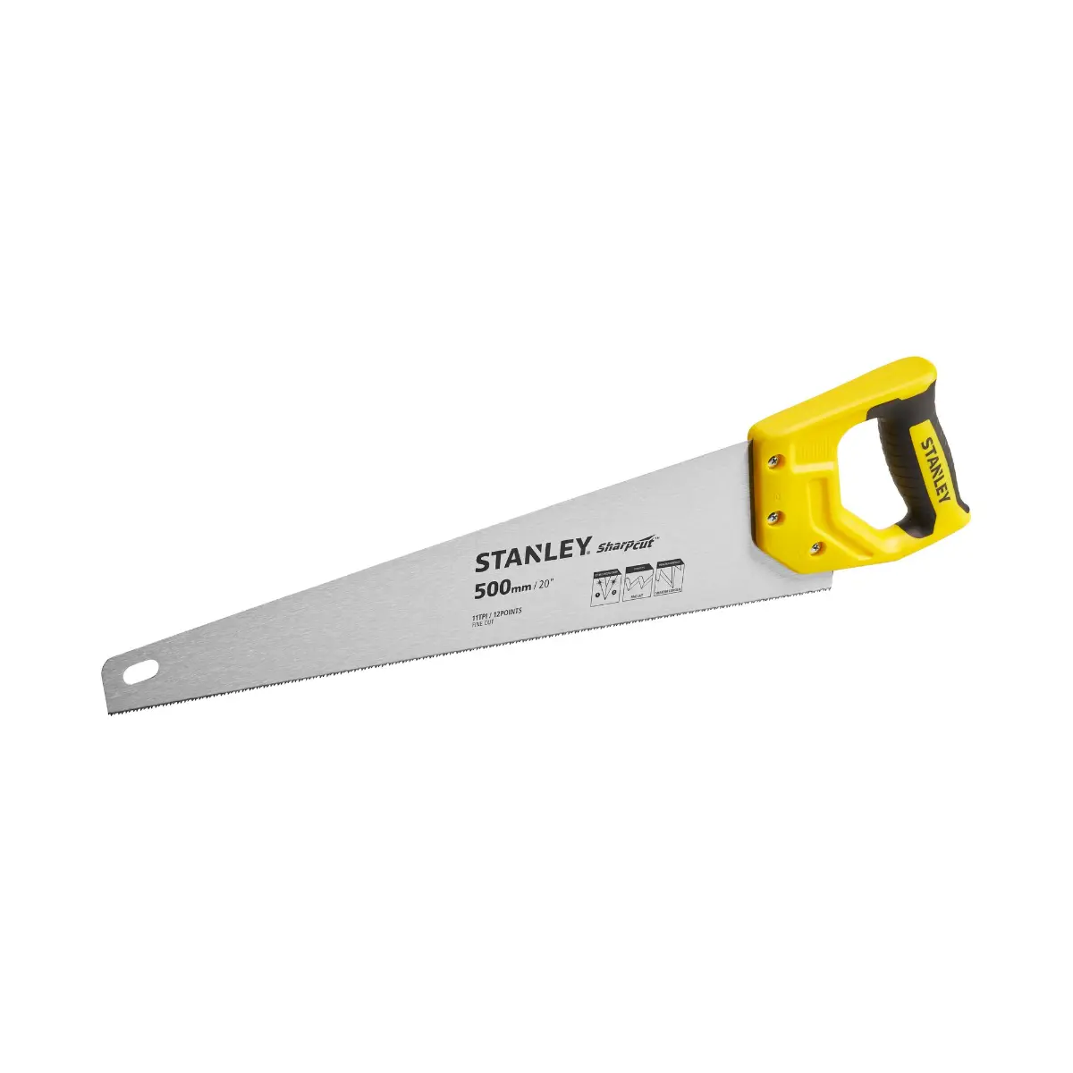 STANLEY Sharpcut Scie à bois 20 pouces / 500 mm, 11 TPI