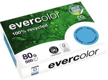 Papier recyclé Clairefontaine Evercolor DIN A4 80 g/m² bleu foncé 1 boîte = 500 feuilles