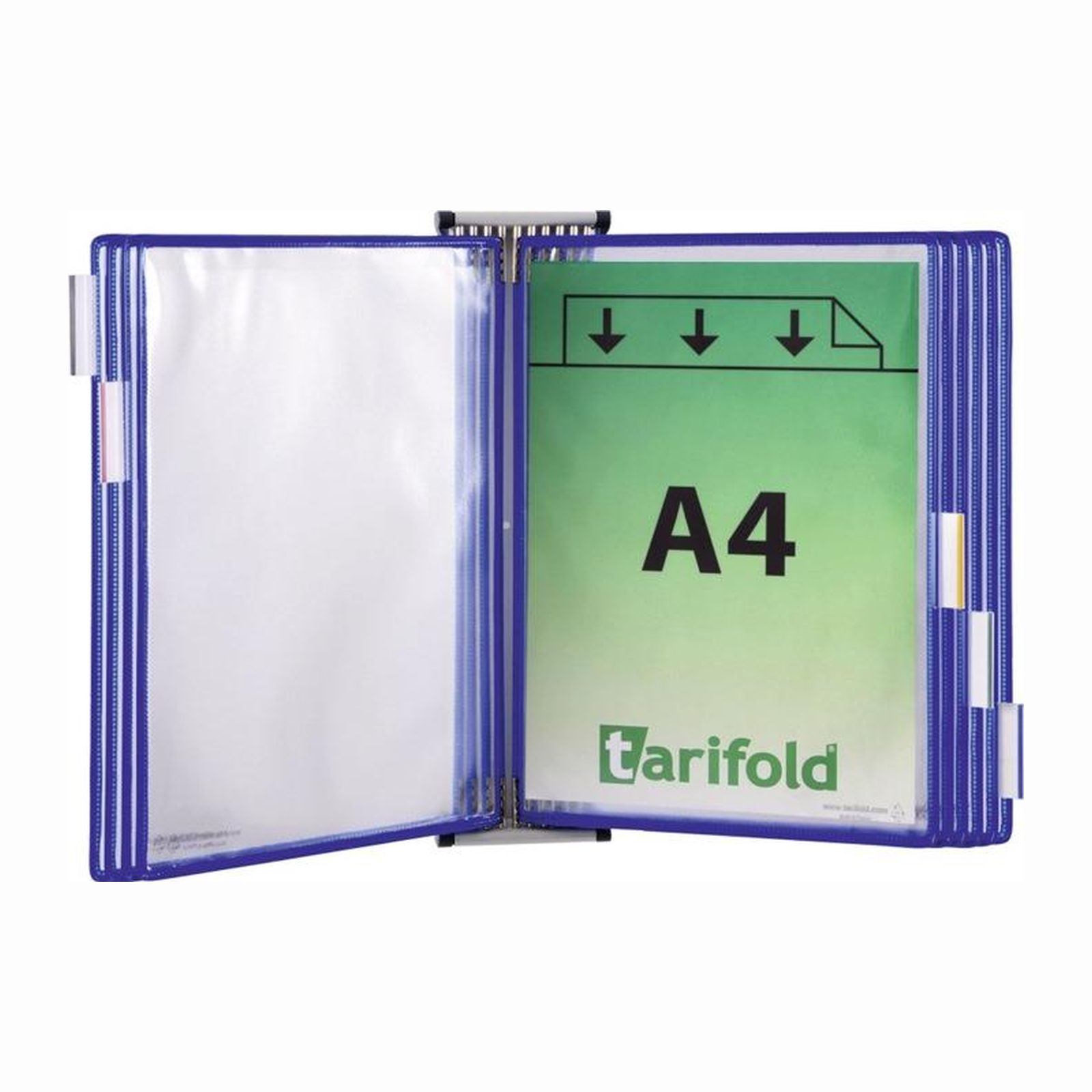 Support mural tarifold pour 5 panneaux de visualisation bleu - 416161
