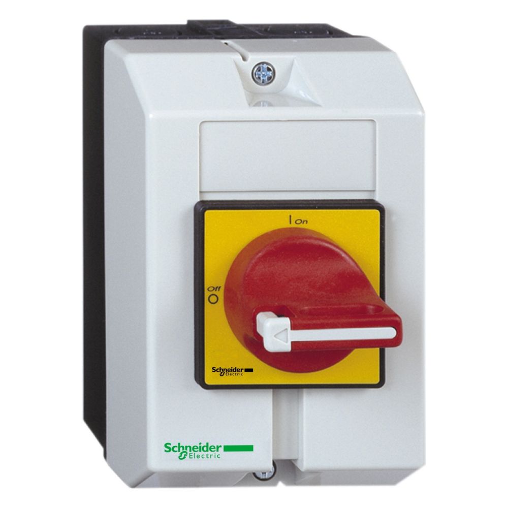 Schneider Electric Interrupteur d'arrêt d'urgence TeSys VCF01GE, 16A 690V 3P, IP65, Rouge/Jaune