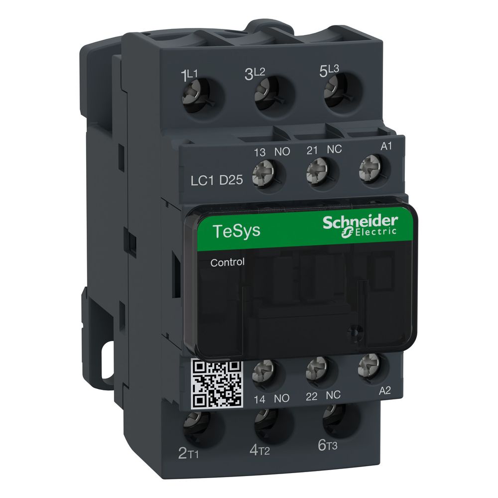Contacteur Schneider Electric TeSys Deca LC1D25B7, 11 kW, 24 V AC, 3 pôles