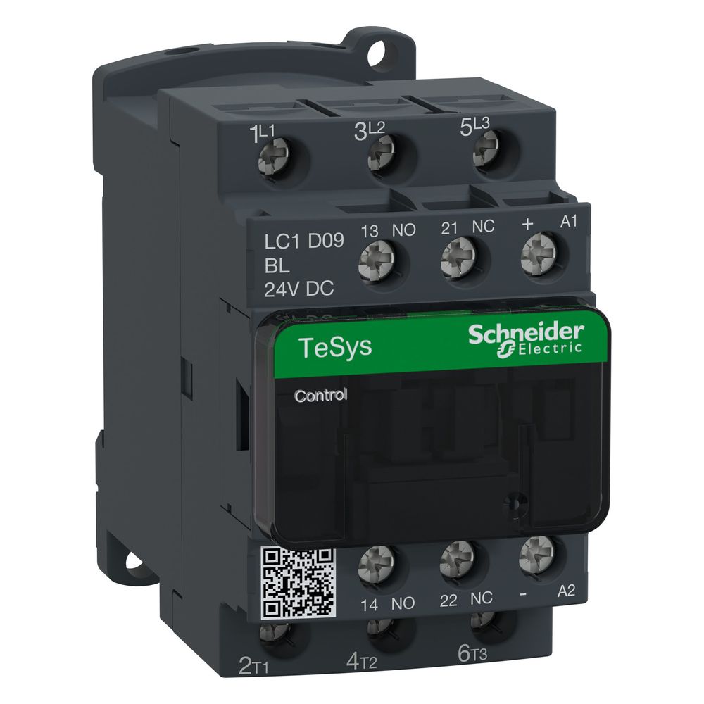 Schneider Electric Contacteur TeSys Deca LC1D09BL, 4 kW 24 V DC, 3 pôles, 1F+1O