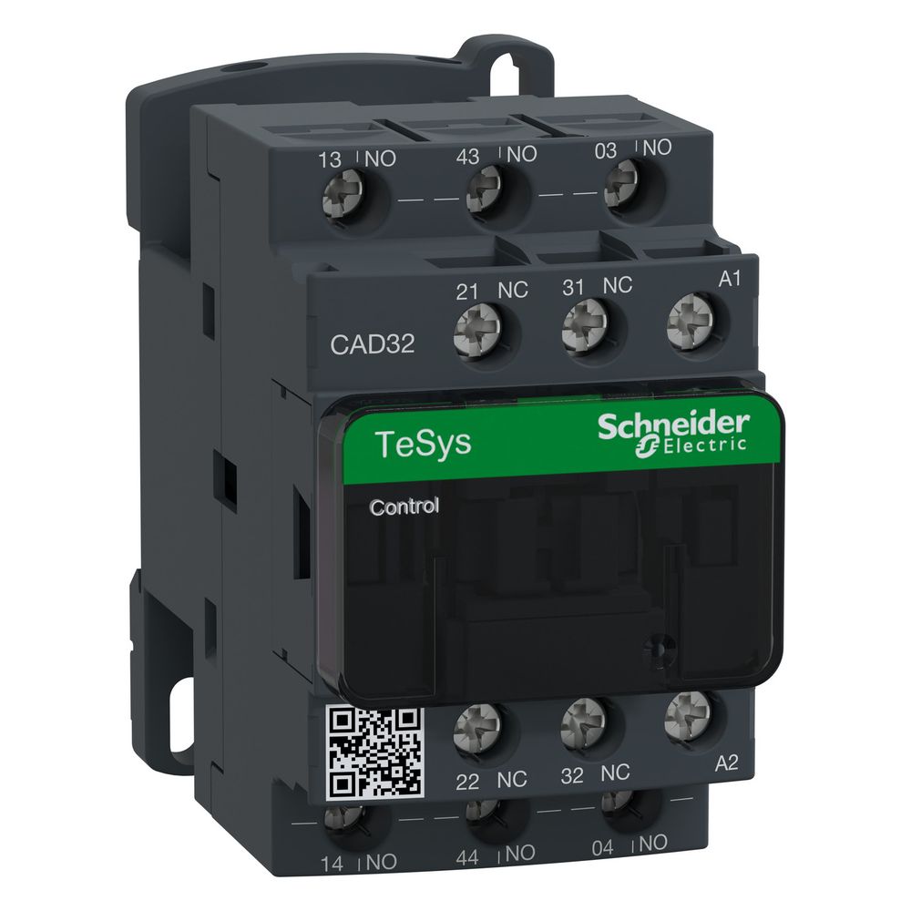 Schneider Electric Relais de commande TeSys Deca CAD32P7, 3F 2O, 230V AC, 77x45x84mm