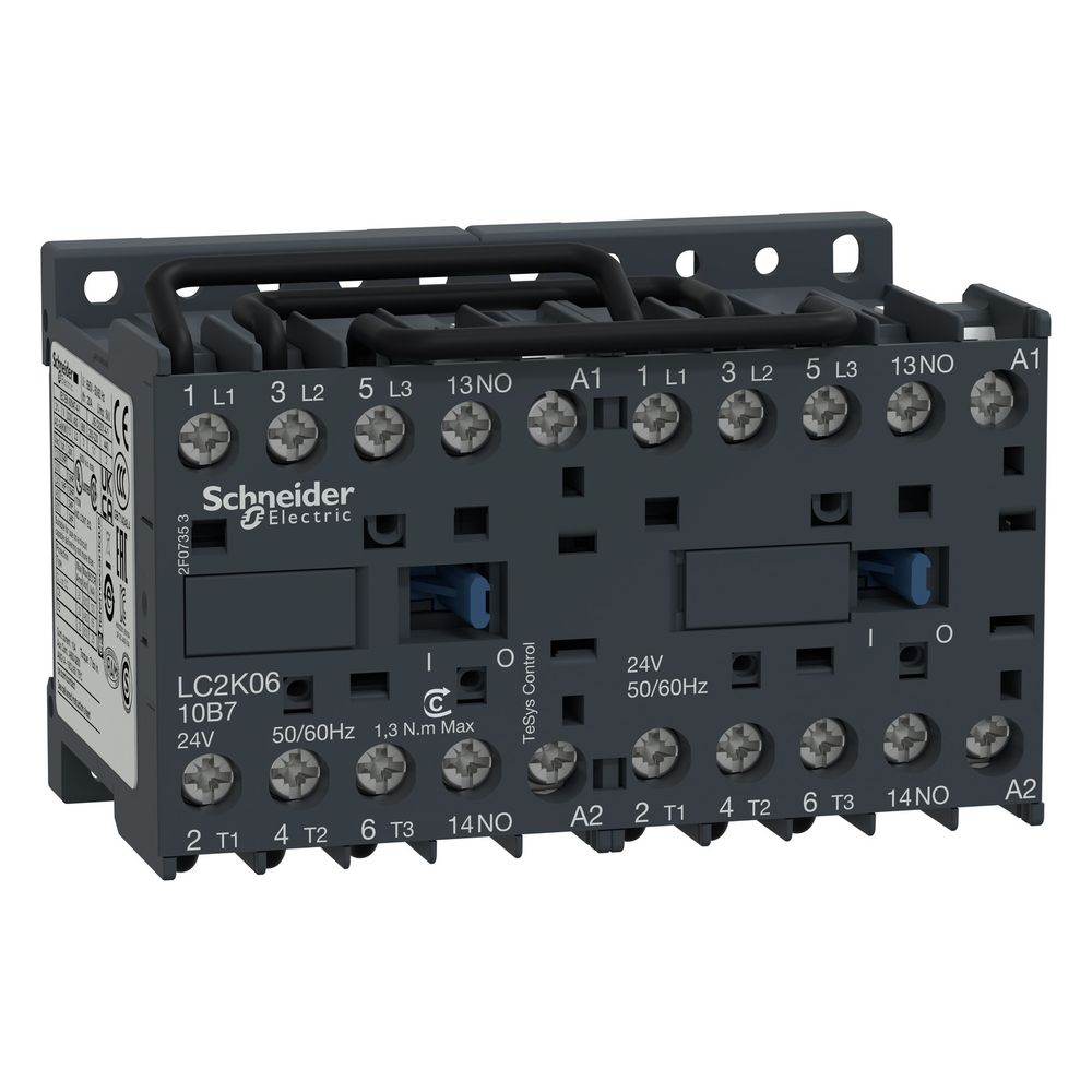 Contacteur inverseur TeSys LC2K0910M7 Schneider Electric, 9 A 4 kW 220 V, 90x58x57 mm