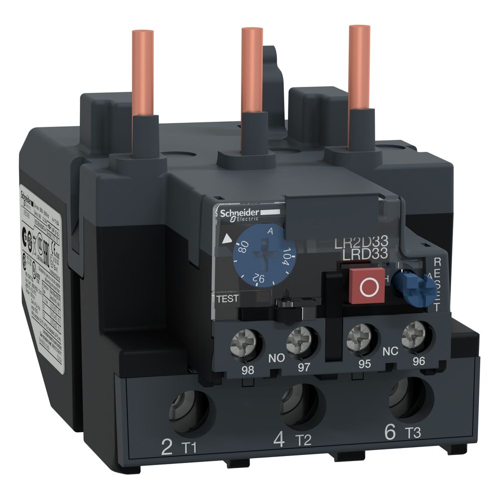 Relais de protection moteur TeSys LRD3365 Schneider Electric, 80-104A, 1S+1O, classe 10A