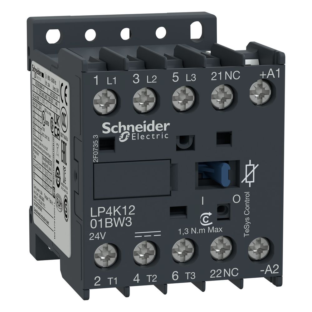 Schneider Electric LP4K1201BW3 Contacteur de puissance TeSys LP4K, 12A, 5,5kW