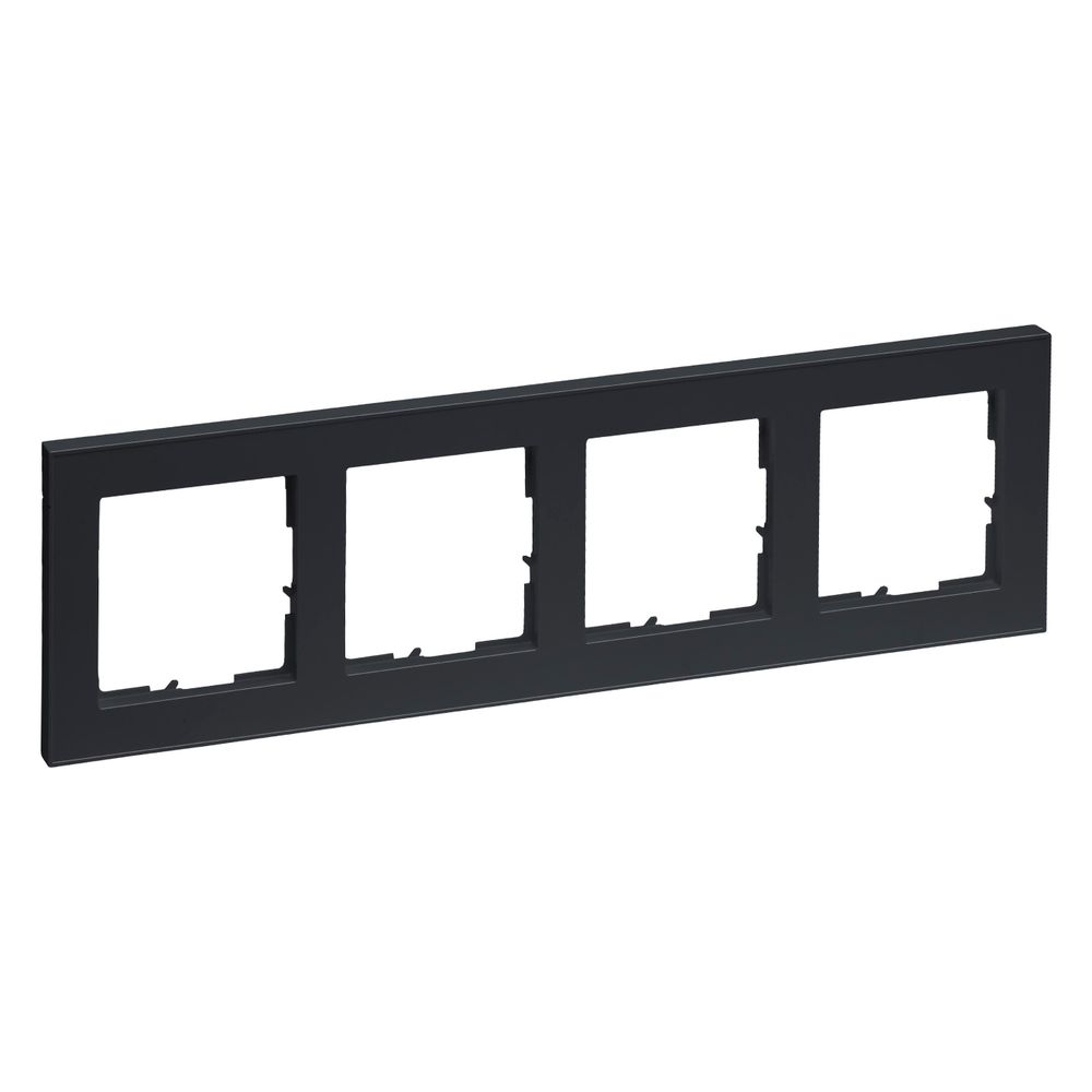Legrand cadre 4 emplacements SEANO+, 86x300 mm, plastique, anthracite, 765484