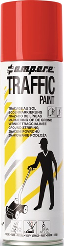Spray de marquage au sol TRAFFIC PAINT 500 ml rouge AMPERE - 630103001 — lot de 12 pièces
