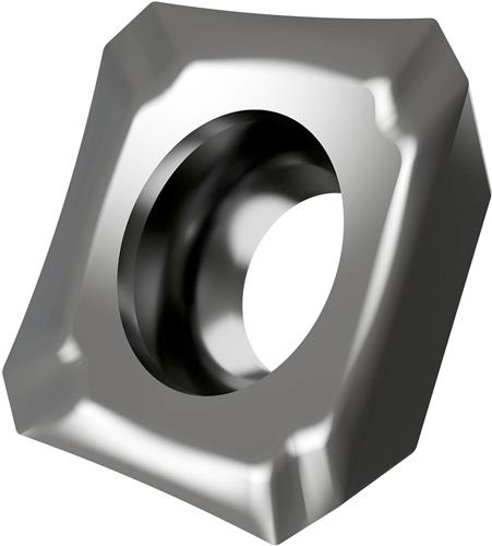 Plaquette de fraisage à plaquettes amovibles ISO SEET 1204AFFN-FA : HF7 Diamètre d'alésage 5,5 mm Argent — lot de 10 pièces