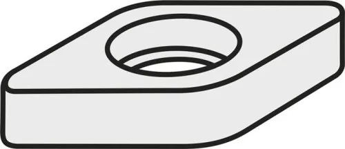 Rondelle pour plaquette tournante Pramet ISO SDN 110304:GJ11 Poids brut : 3,36 g Couleur : argent — lot de 10 pièces