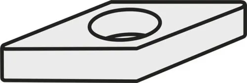 Rondelle pour plaquette tournante Pramet ISO MVN 160316:GJ11 Poids brut : 7,61 g Couleur : argent — lot de 10 pièces