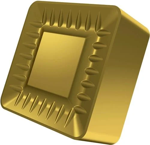 Plaquette de tournage ISO SNMX 251224S-SR :T8345 D.9,17mm PVD doré — lot de 10 pièces