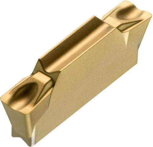 Plaquette de tournage réversible ISO LCMF 031602-CM :T8330 largeur 3 mm revêtement PVD or — lot de 10 pièces