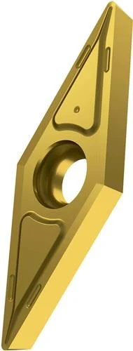 Plaquette de tournage ISO VCGT 160402F-AL:T0315 D.4,4mm revêtue PVD argent — lot de 10 pièces