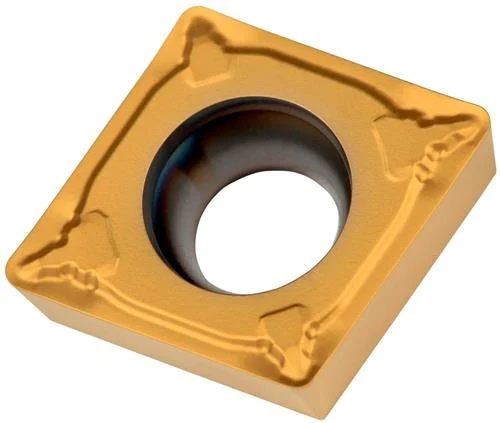 Plaquette de tournage ISO CCMT 060204E-UR:TT310 D.2,8mm revêtement PVD or — lot de 10 pièces