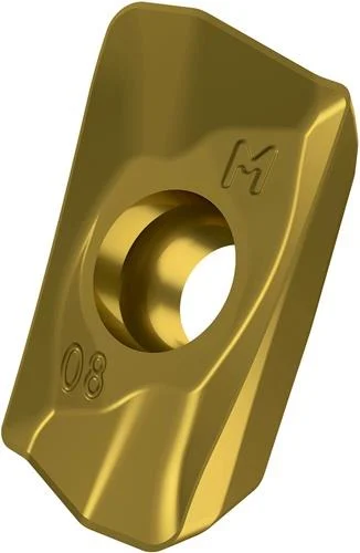 Plaquette de fraisage ISO ADMX 11T304SR-F:M8340 Diamètre 2,9 mm Revêtement PVD or — lot de 10 pièces