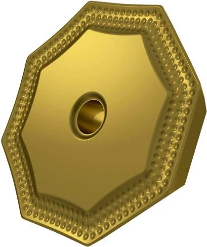 Plaquette de fraisage ISO OFKR 0704SN-M:M8340 Ø 2,65 mm revêtement PVD or — lot de 10 pièces