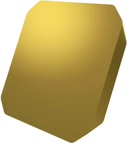 Plaque de coupe de fraisage ISO SEEN 1203AFFN:M8340 Profondeur 6,5 mm - Revêtement PVD doré — lot de 10 pièces