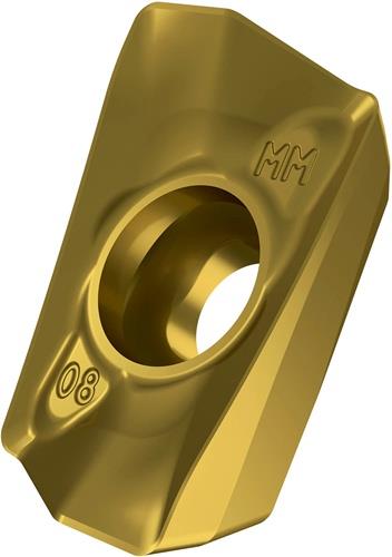 Plaque de coupe interchangeable pour fraisage ISO ADMX 160608SR-MM:M8340 D.4,5mm revêtement PVD doré — lot de 10 pièces