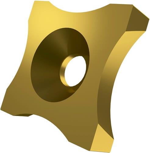 Plaquette de tournage à chanfreiner ISO SPUB 19-R15:6640 Rayon 15 mm Revêtement MT-CVD doré — lot de 10 pièces