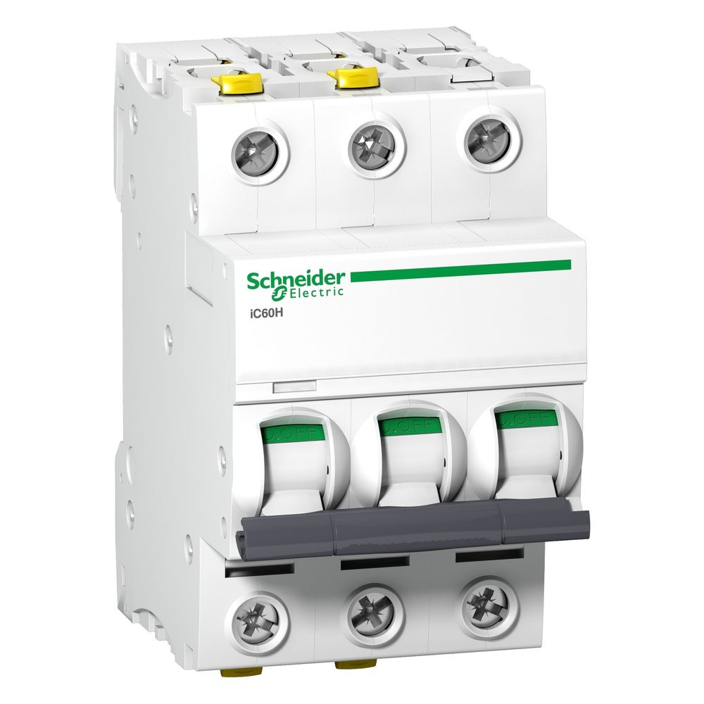 Disjoncteur différentiel Acti9 iC60H Schneider Electric 3P 63A courbe C, 3P 63A 400V, blanc