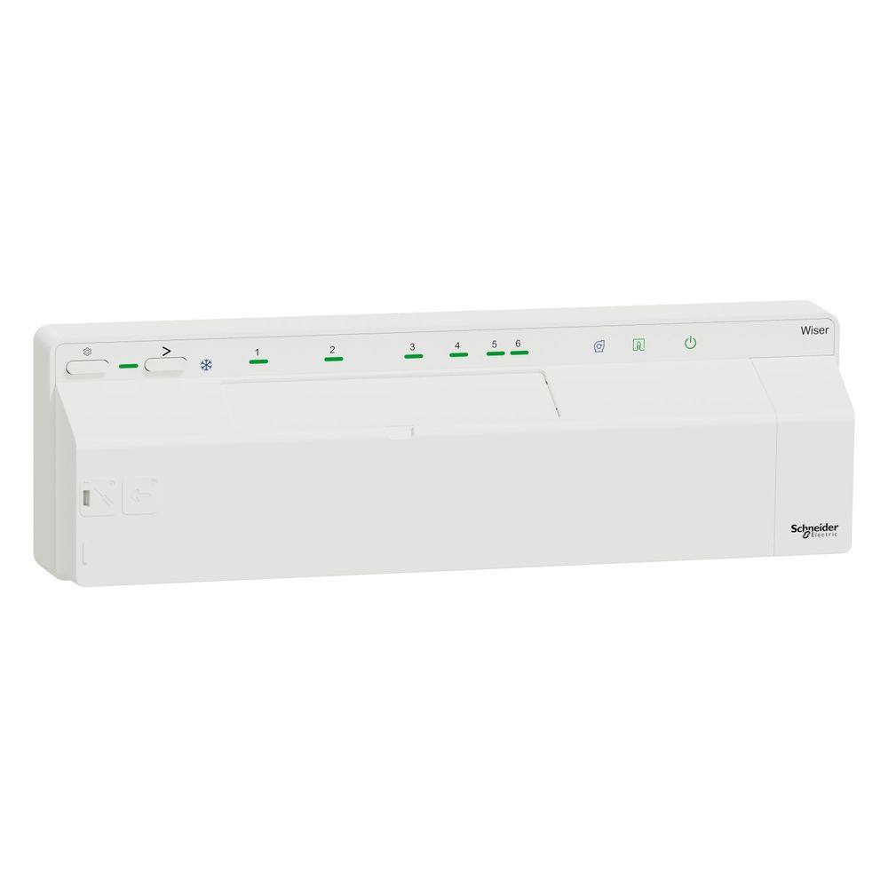 Actionneur connecté Wiser Schneider Electric CCTFR6600, 305x90x65 mm, thermoplastique, blanc