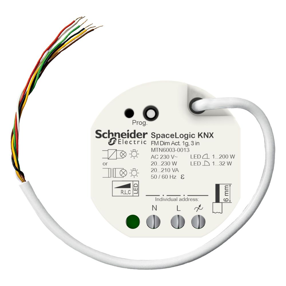 Schneider Electric Actuateur de variation SpaceLogic KNX MTN6003-0013 encastrable, 230V, blanc