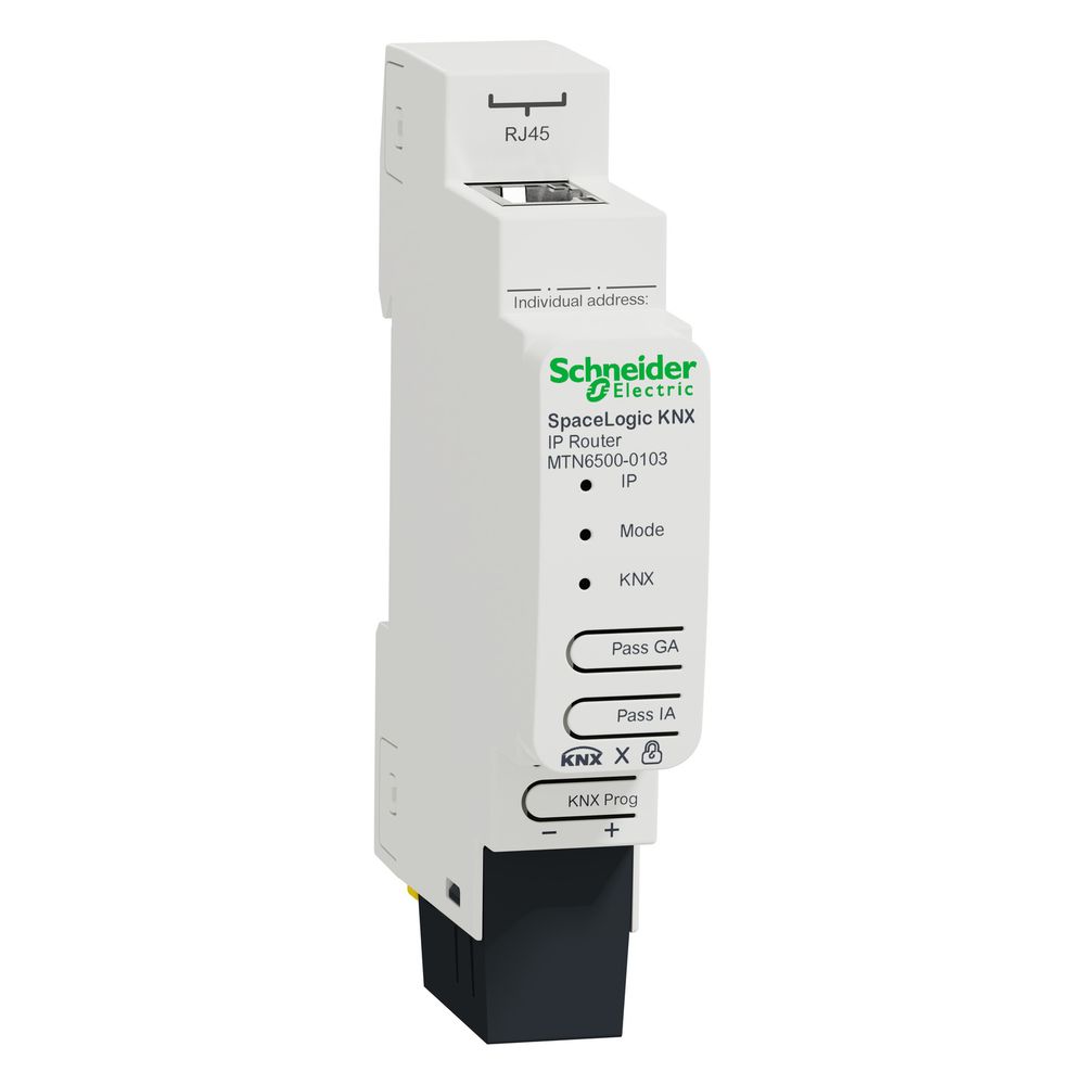 Routeur IP KNX SpaceLogic Schneider Electric MTN6500-0103, 24V, 1TE, PC