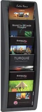 Support de prospectus Paperflow QUICK BLICK 4063.11 5 compartiments anthracite