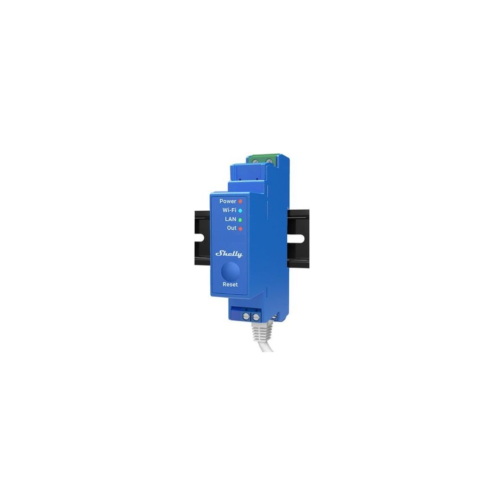 Shelly Pro 1 Relais intelligent, Wi-Fi, Bluetooth, LAN, 1 canal, 1x 16A, rail DIN (Shelly_Pro_1)