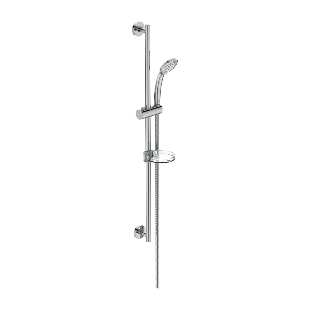 Pommeau de douche Idealrain 900 mm avec flexible 3 fonctions, diamètre 80 mm, chromé