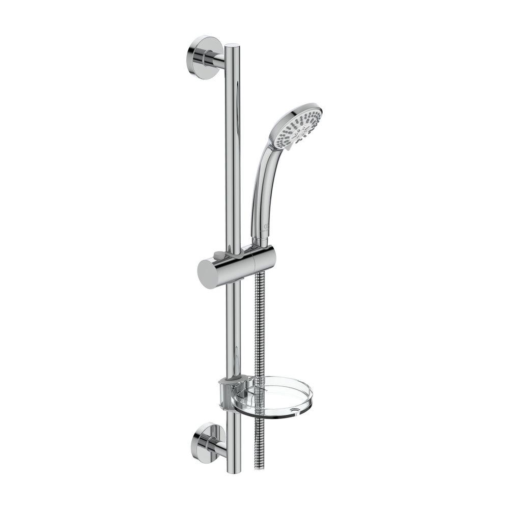 Ideal Standard Combinaison de douche Idealrain 600 mm 3 fonctions pommeau de douche manuel d:80 mm Chrome