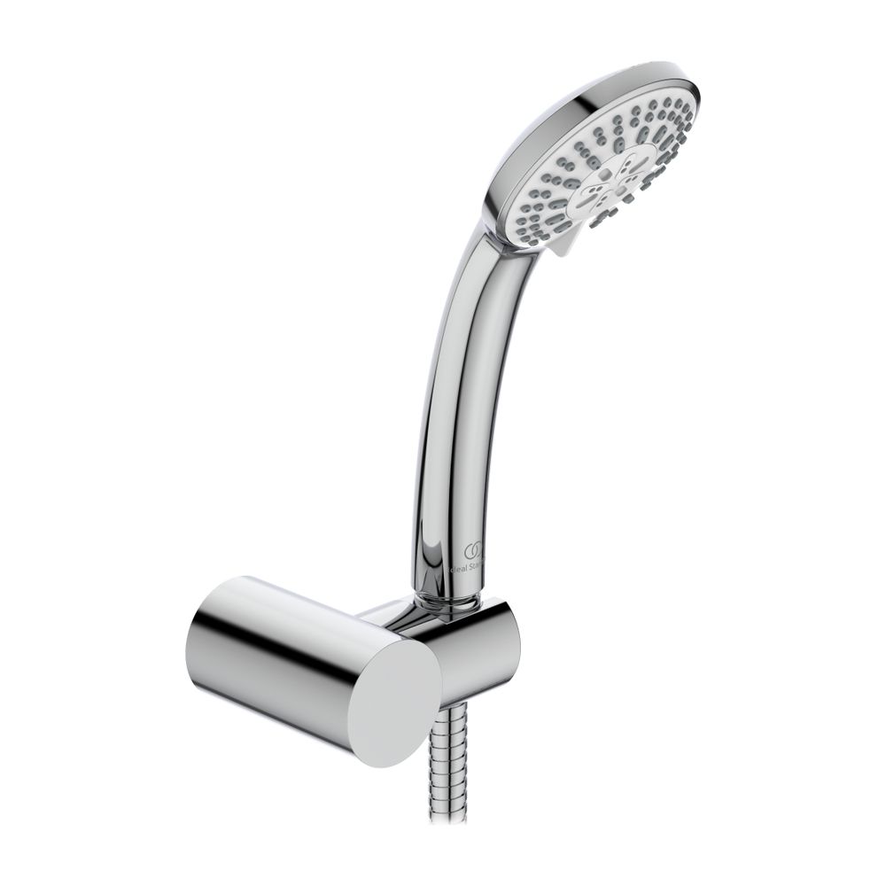 Pommeau de douche manuel Idealrain 3 fonctions, diamètre 80 mm, chromé