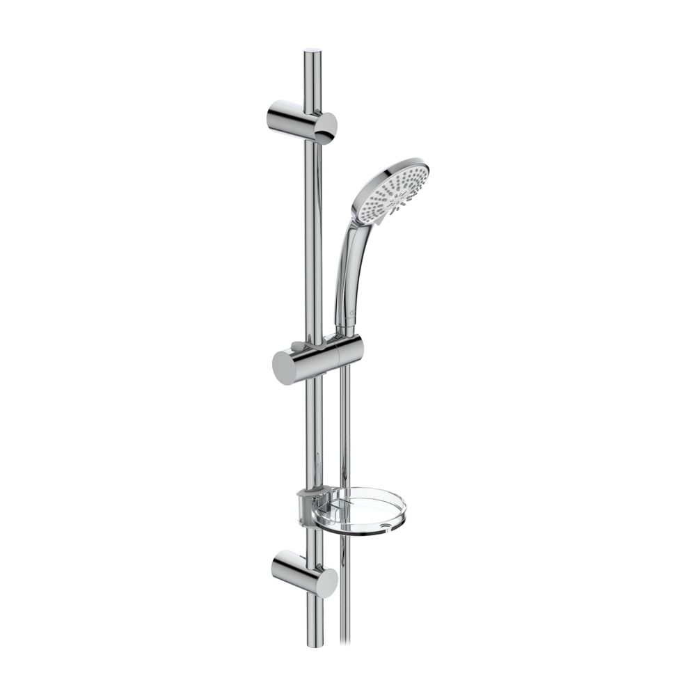 Set de douche Idealrain 720 mm - Mitigeur thermostatique CeraTherm Cool-Body, pommeau de douche manuel 3 fonctions, Ø 100 mm, chromé