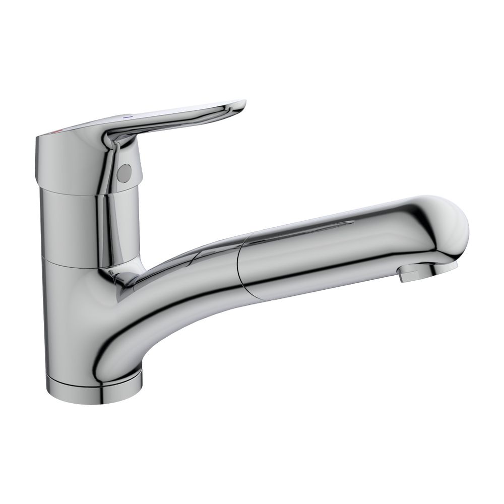 Robinetterie de cuisine Ideal Standard Ceraflex, avec bec orientable, longueur 210 mm, finition chromée