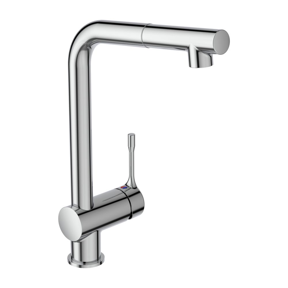 Mitigeur de cuisine Ideal Standard Ceralook, bec haut 207 mm, pommeau de douche extractible, chromé