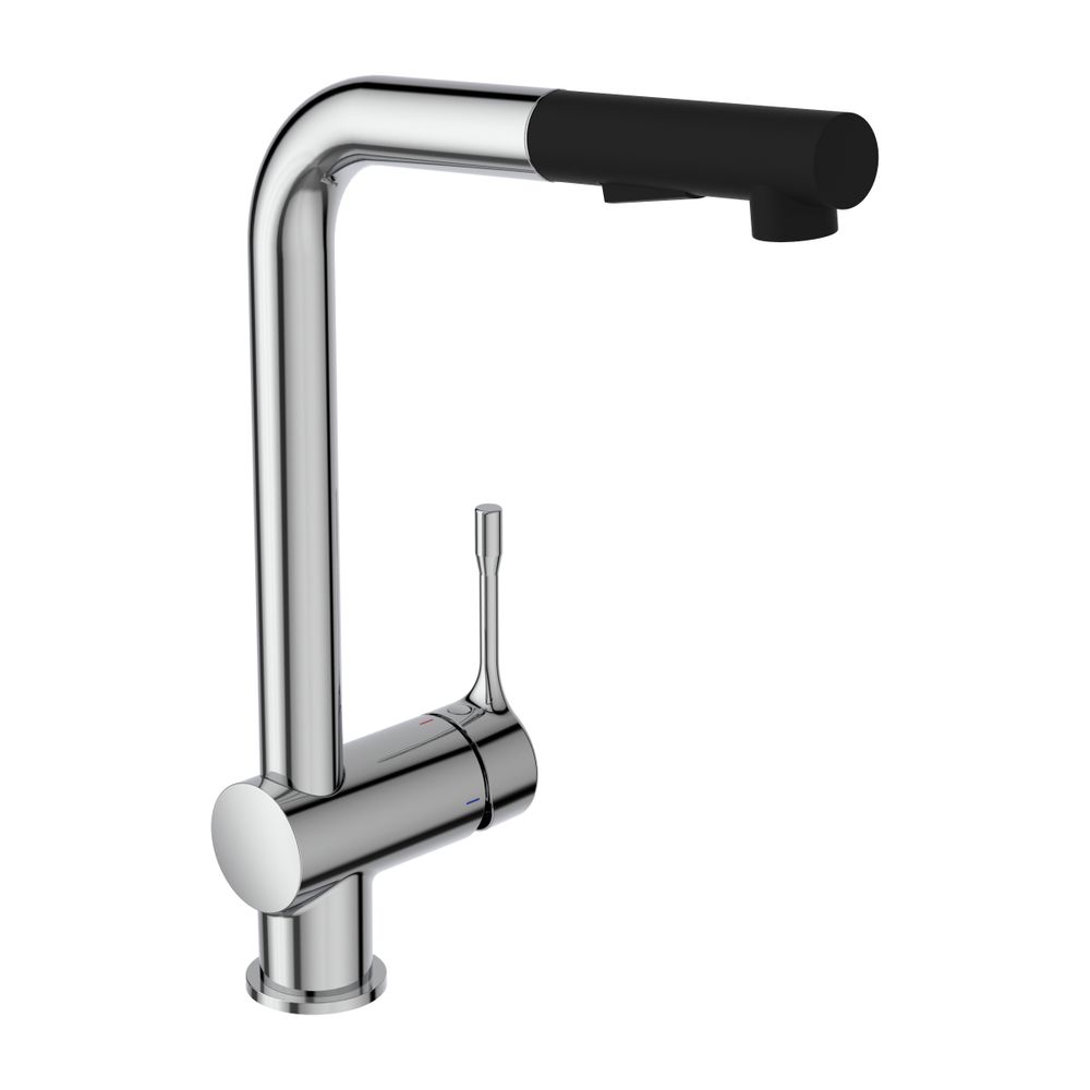 Ideal Standard Robinetterie de cuisine Ceralook, avec bec orientable, avec haut débit, longueur 225 mm, chromé