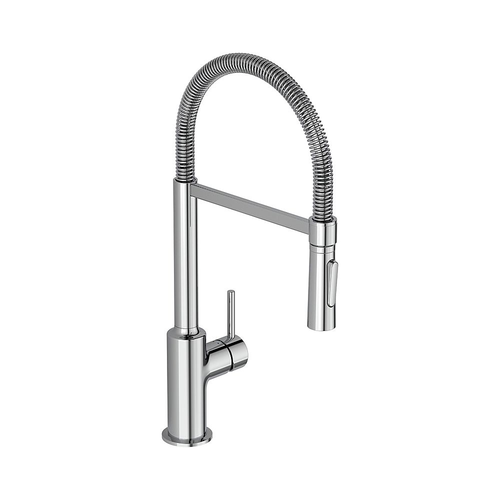 Robinetterie de cuisine Ideal Standard CeraLook Semi-Pro, bec avec bras à ressort et mitigeur, portée 215 mm, chromé